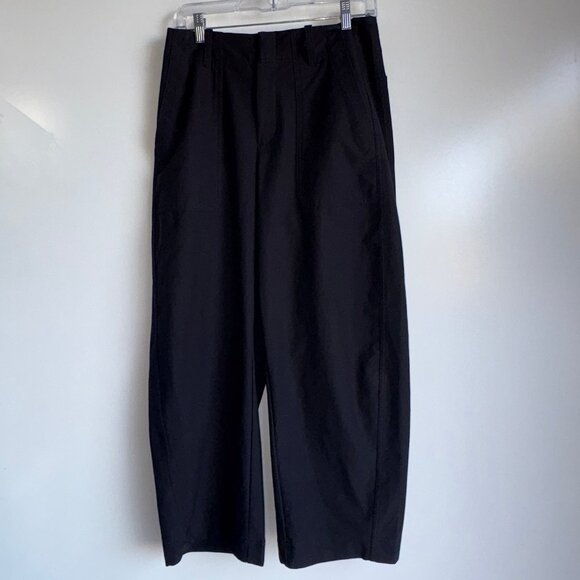 ATHLETA Skyline High Rise Barrel Leg Pants Size 6P Black - Picture 4 of 16